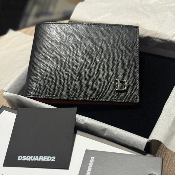 Dsquared2 Saffiano Leather Bifold Wallet